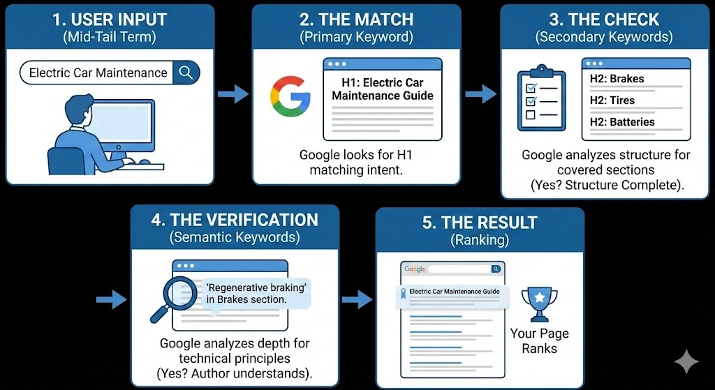 Keywords Ranking algorithm flowchart